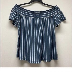 American Eagle Outfitters Off the Shoulder Striped Top